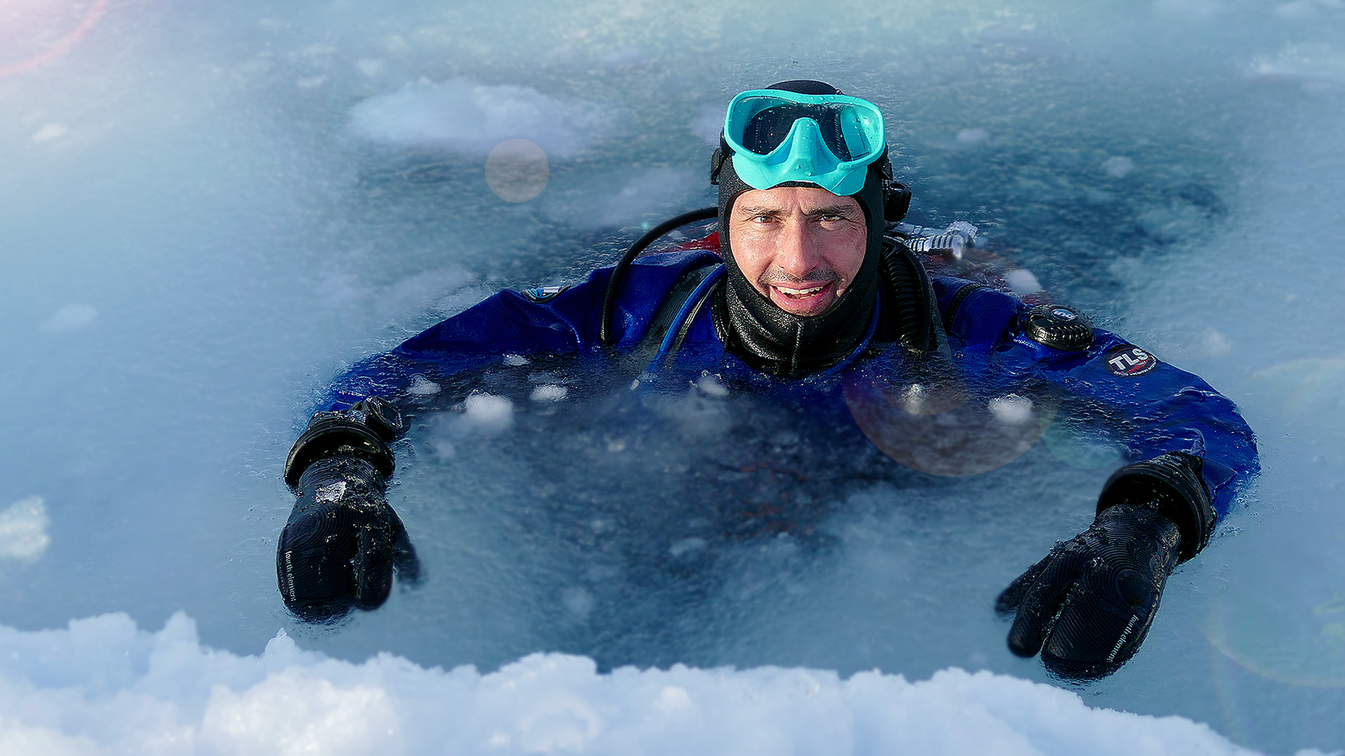 Uli Kunz am eisigen Wasser