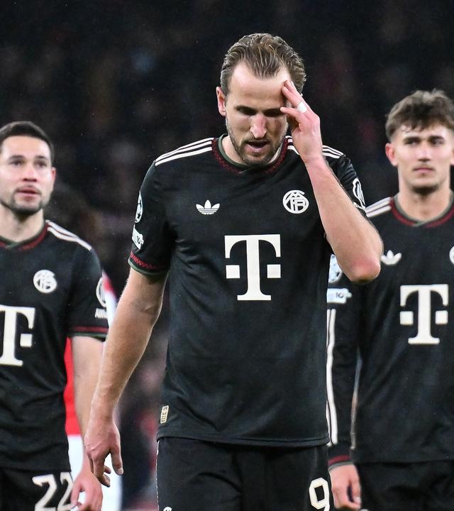 Harry Kane reagiert auf die Niederlage gegen den Arsenal London