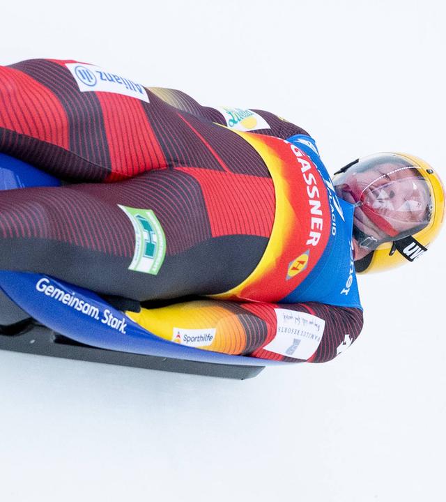 Rodler Felix Loch während der Olympischen Winterspiele in Lake Placid, USA. 