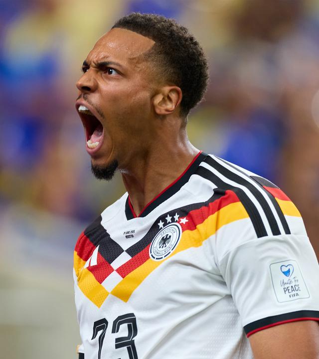 Der deutsche Nationalspieler Felix Nmecha jubelt nach seinem Treffer zum 1:0 gegen Curaçao
