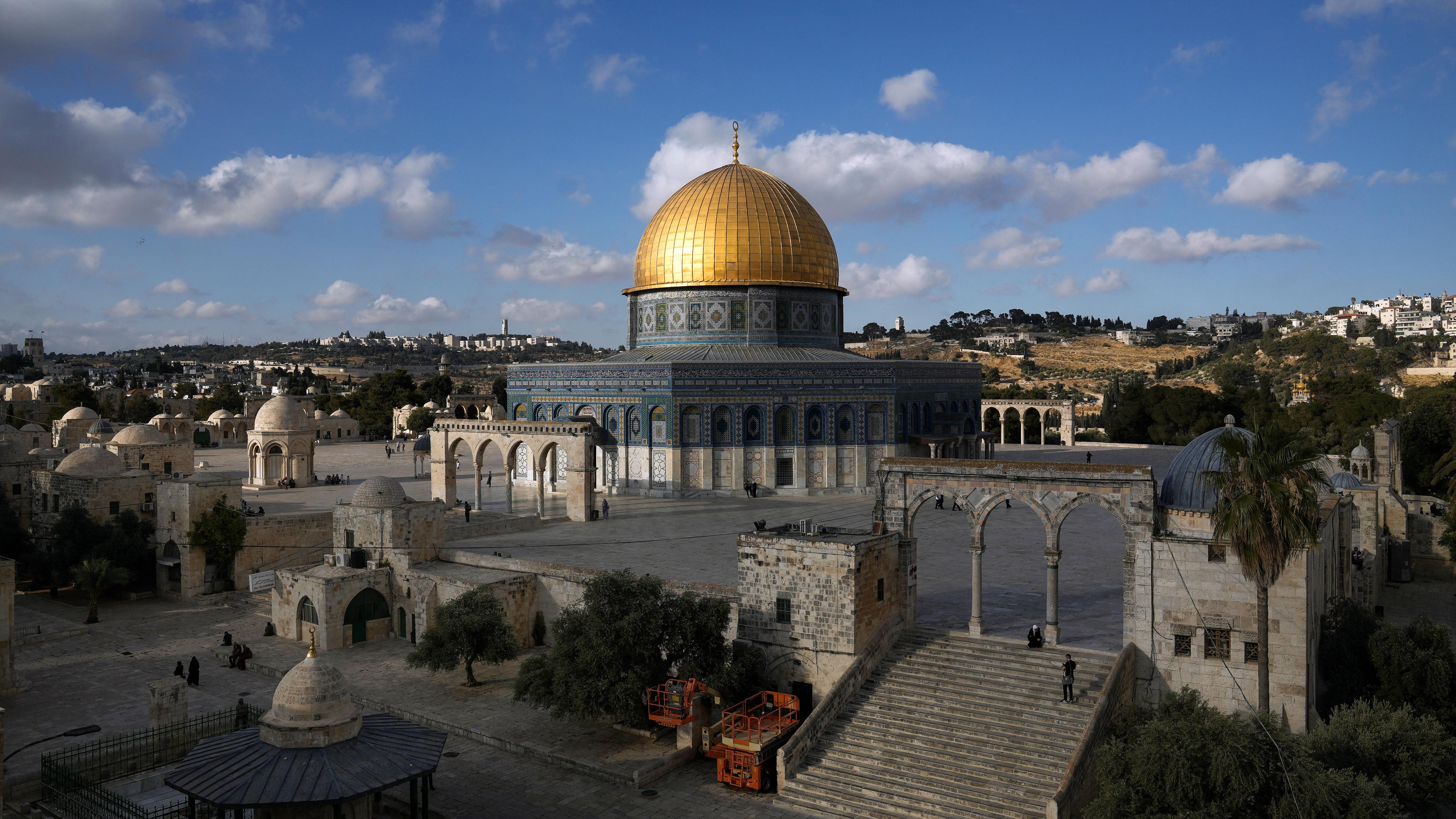 Felsendom auf dem Tempelberg in Jerusalem (Israel), aufgenommen am 21.06.2022
