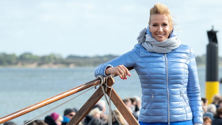 "ZDF-Fernsehgarten on Tour 30.09.2018": Die Moderatorin des ZDF-Fernsehgartens Andrea Kiewel