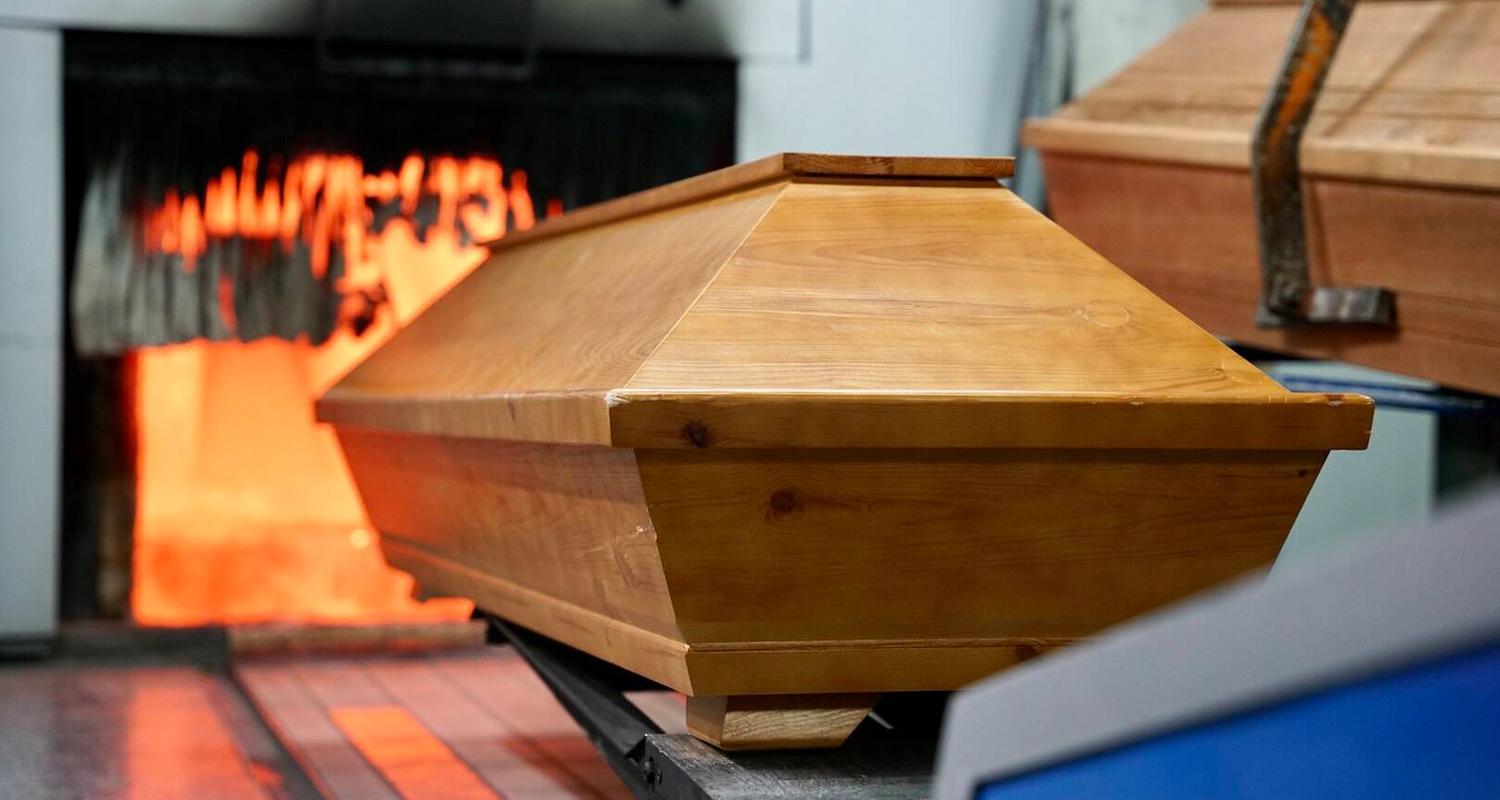 Feuerbestattung in einem Krematorien, aufgenommen am 05.05.2022