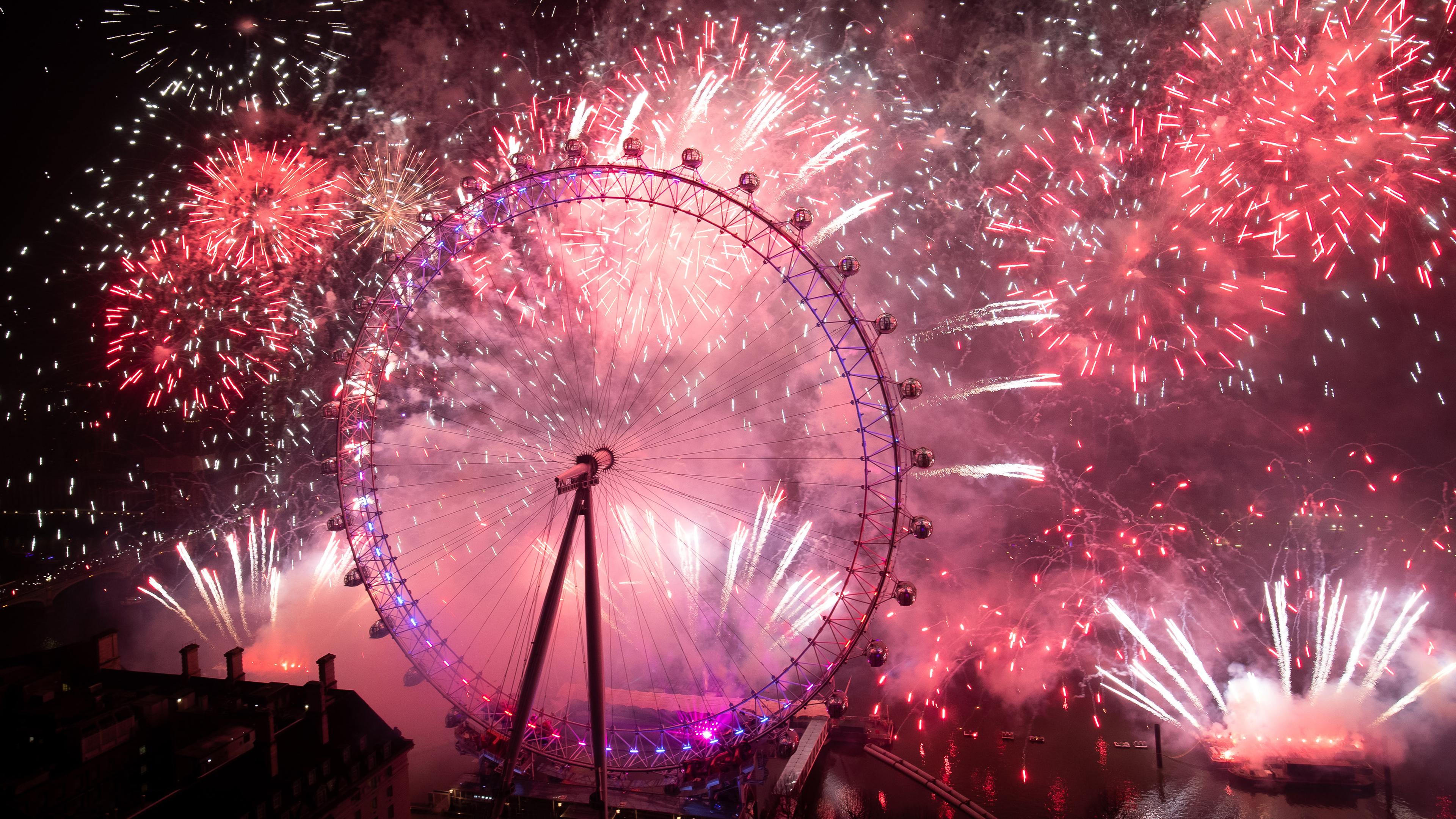 Feuerwerk zu Neujahr in London