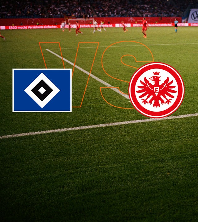 Vereinslogos von HSV und Eintracht Frankfurt