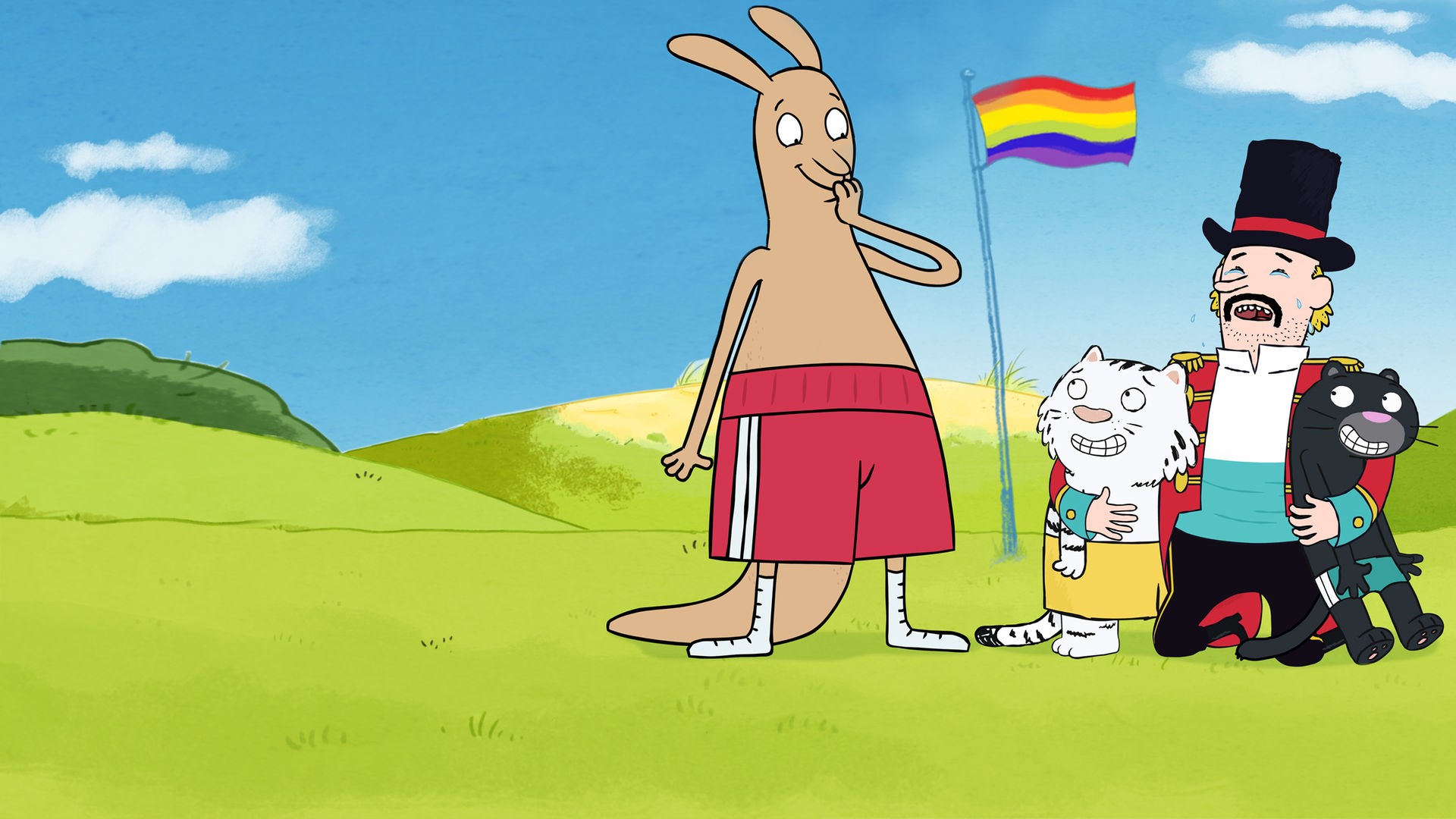 Seitliches Profil einer Frau mit rostrotem Rollkragenpullover und weißer Tasche. Sie blickt mit geschlossenen Augen auf.