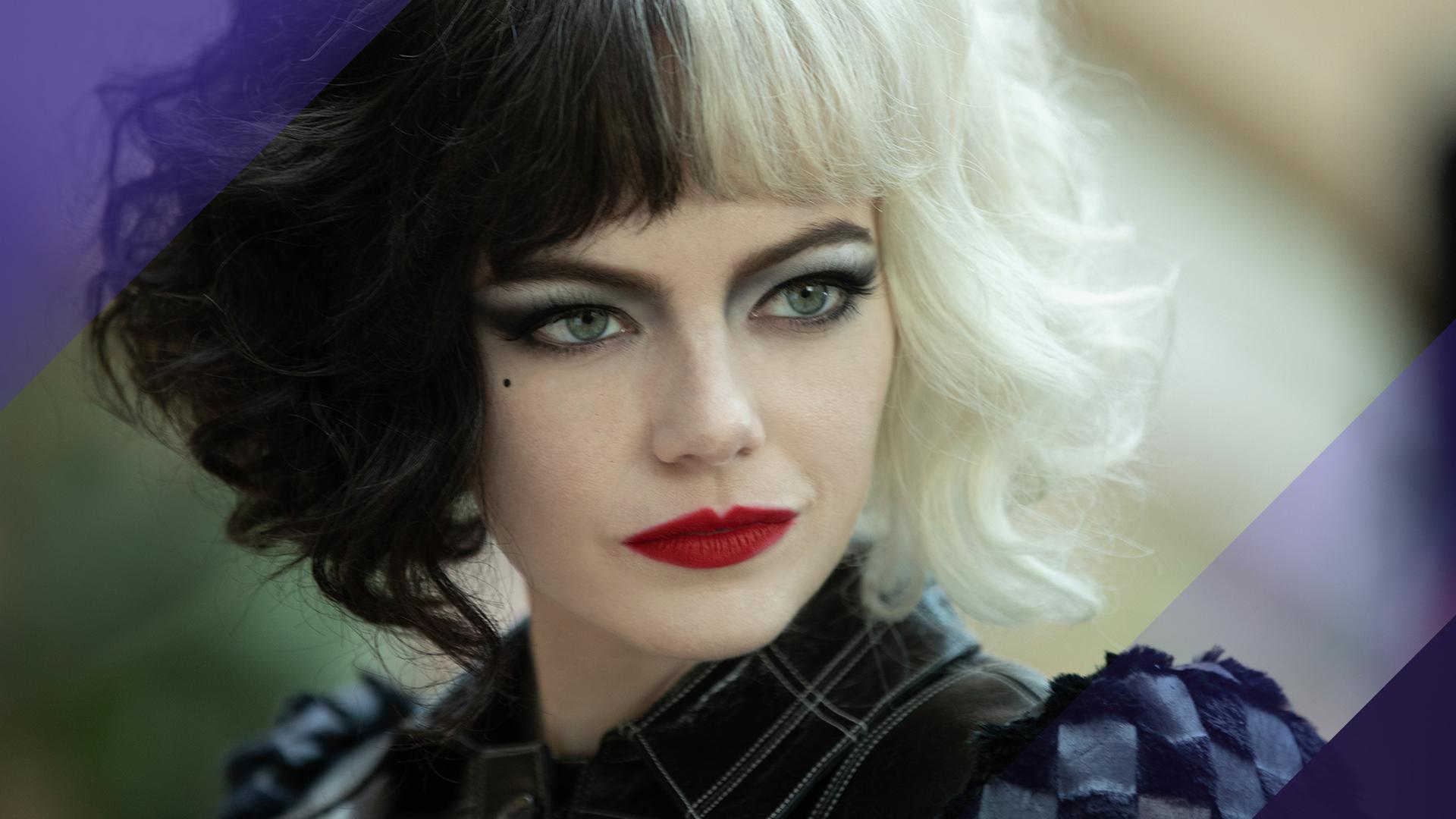 Großaufnahme von Emma Stone in "Cruella".