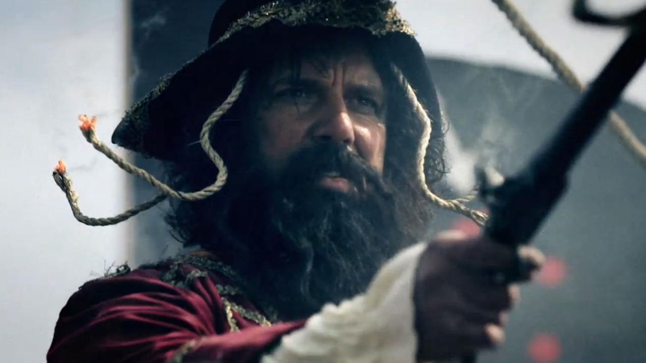 "Aufgedeckt: Blackbeards Schiff": Filmszene: Pirat Blackbeard.