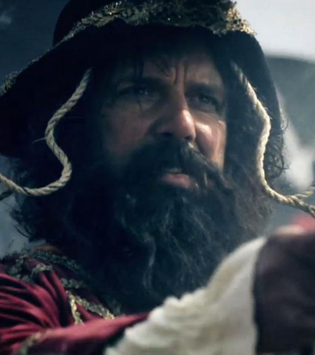 "Aufgedeckt: Blackbeards Schiff": Filmszene: Pirat Blackbeard.