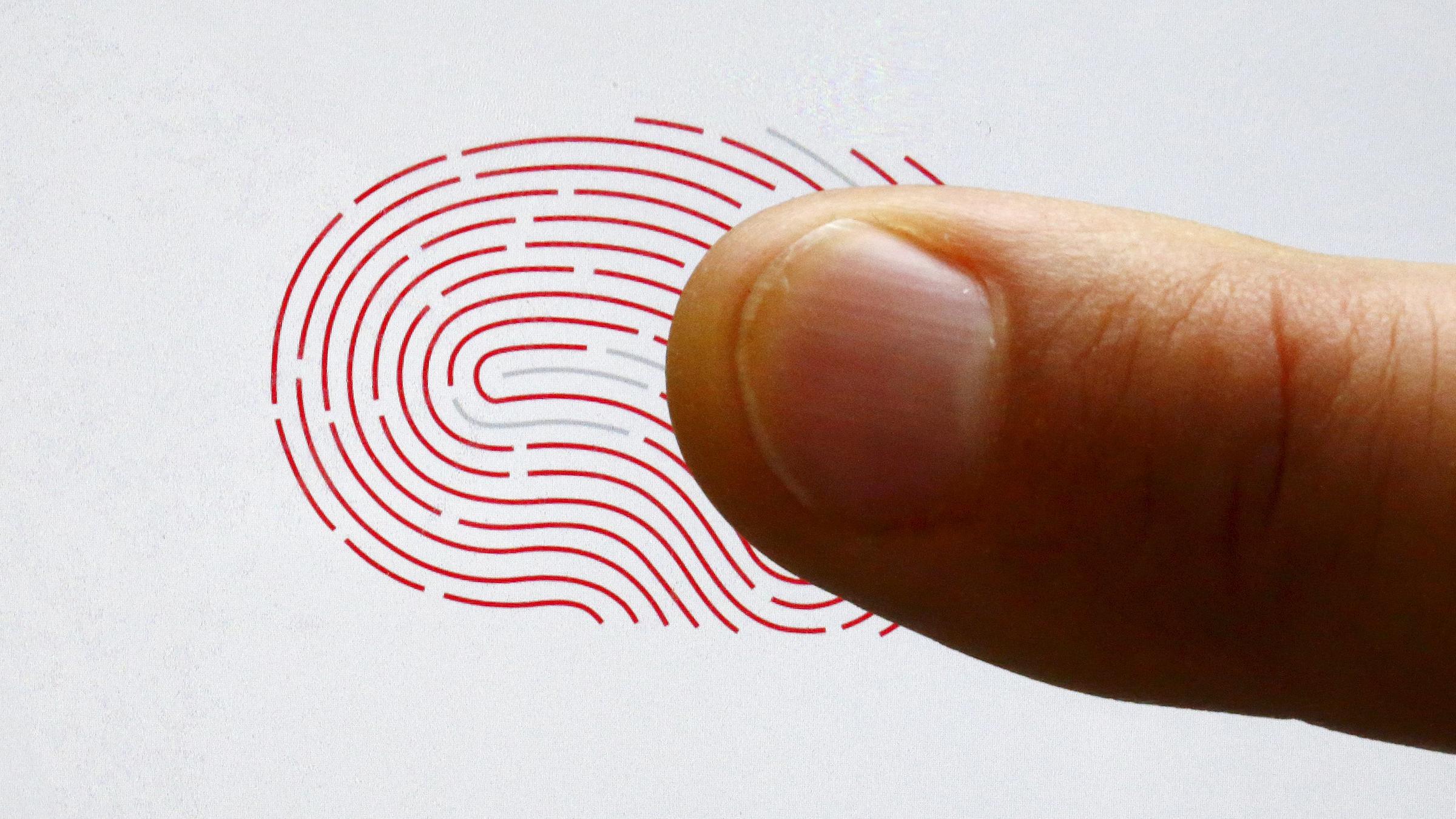 Fingerabdruck-Identifikation auf einem Smartphone