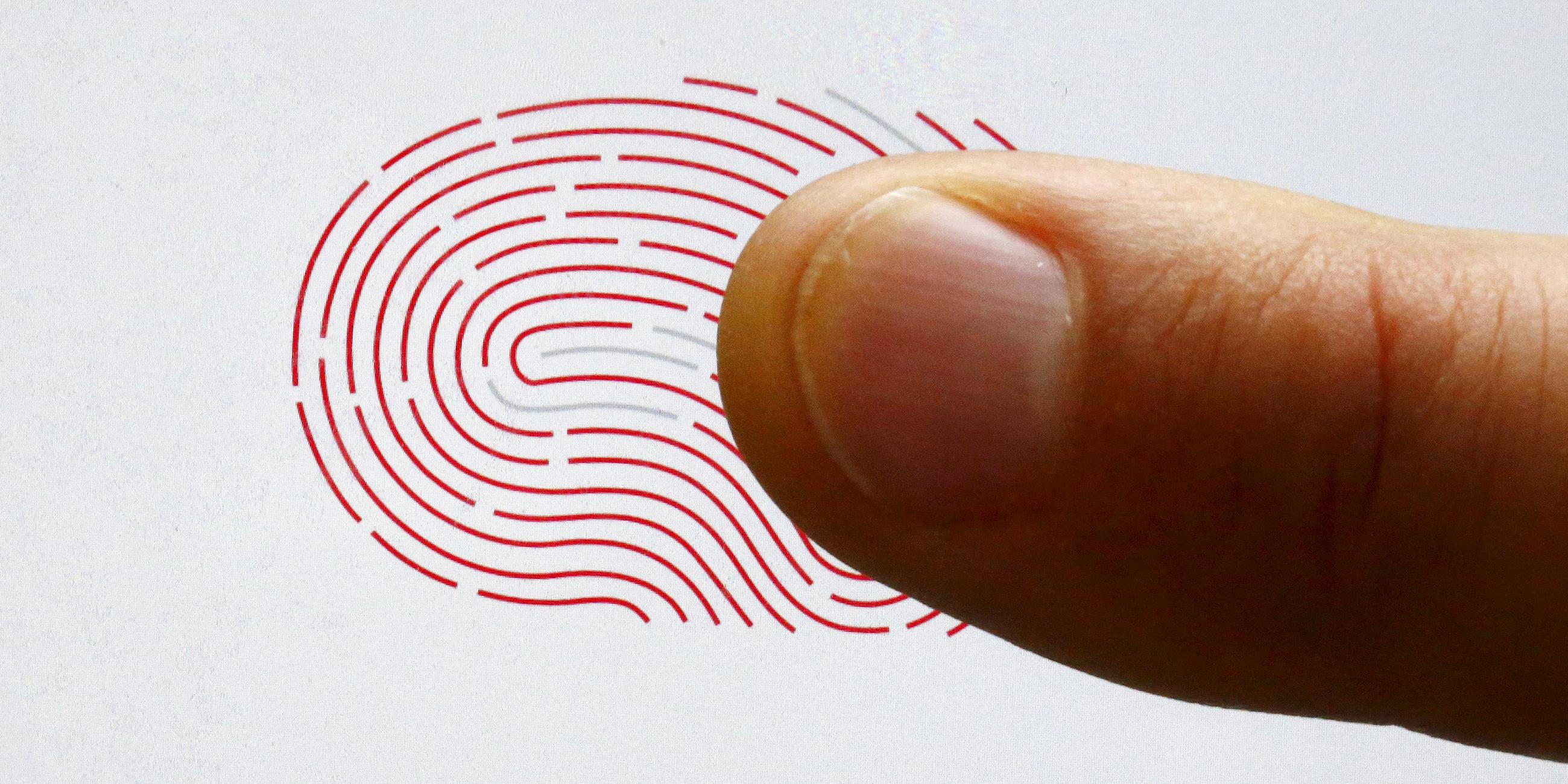 Fingerabdruck-Identifikation auf einem Smartphone