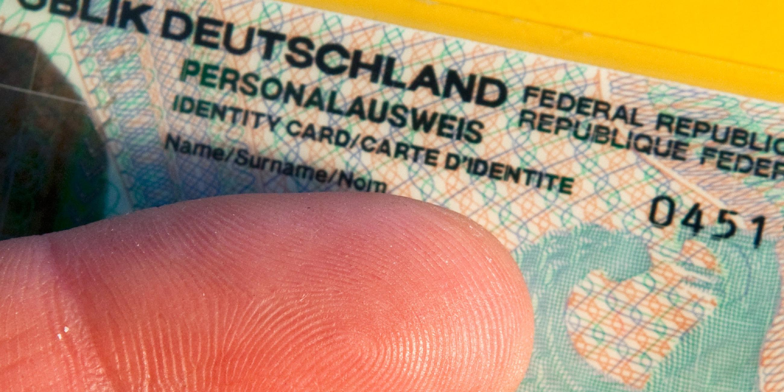 Fingerabdruck im Personalausweis