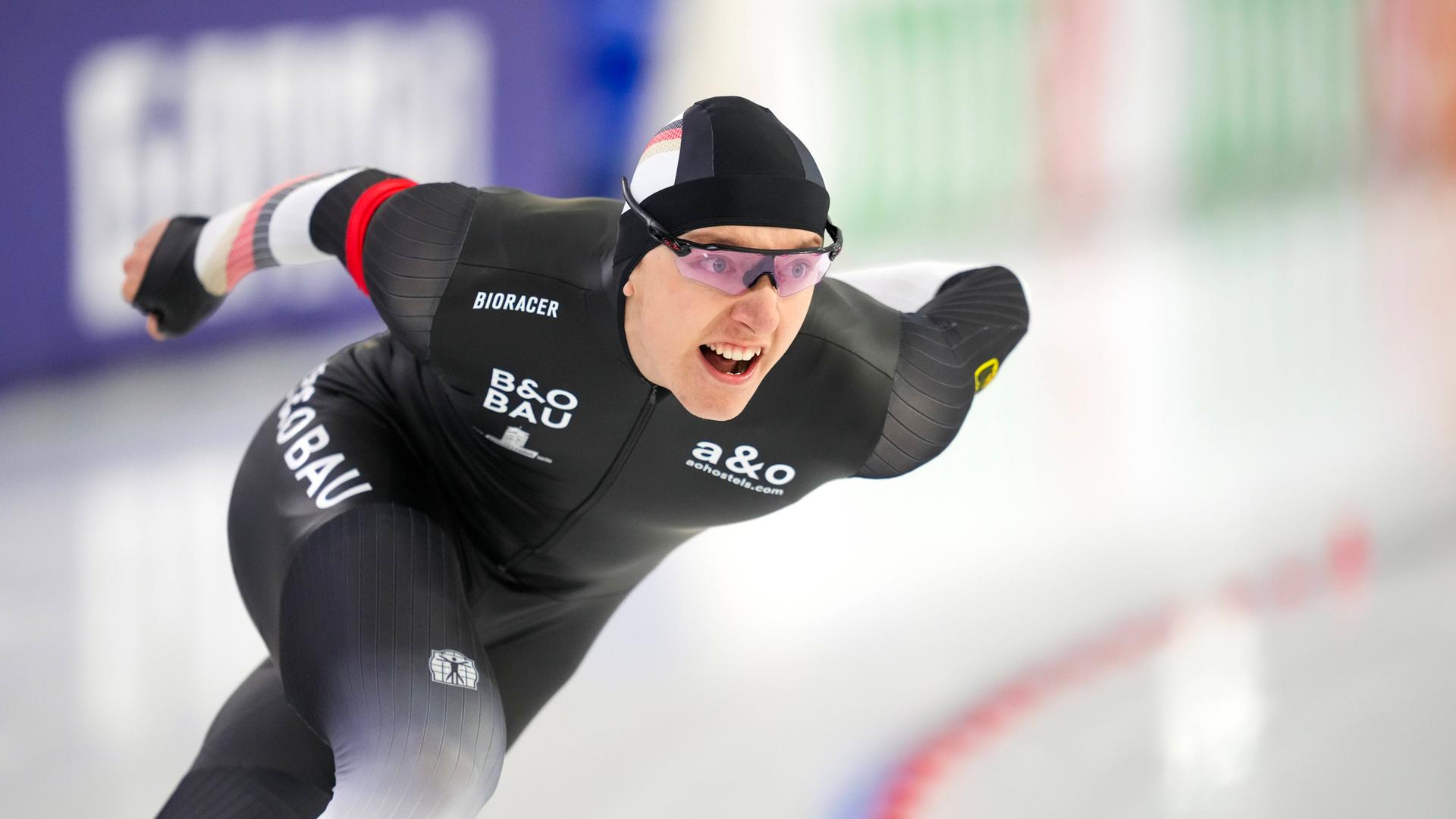 Finn Sonnekalb (Deutschand) ist in Aktion. 