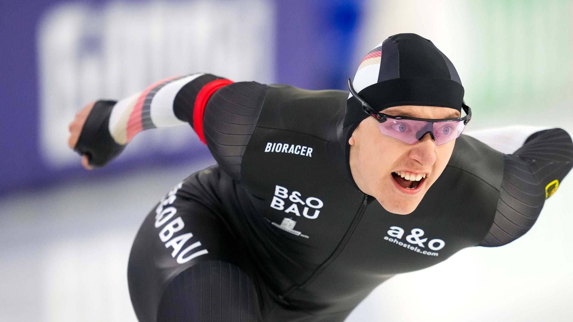 Finn Sonnekalb (Deutschand) ist in Aktion. 