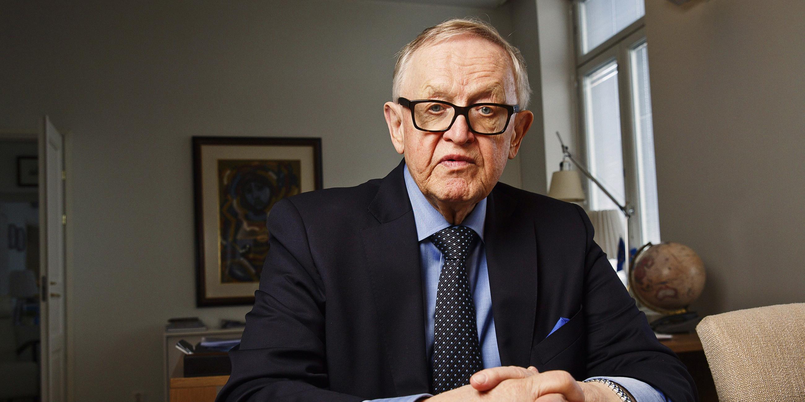 Finnischer Ex-Präsident und Friedensnobelpreisträger Martti Ahtisaari