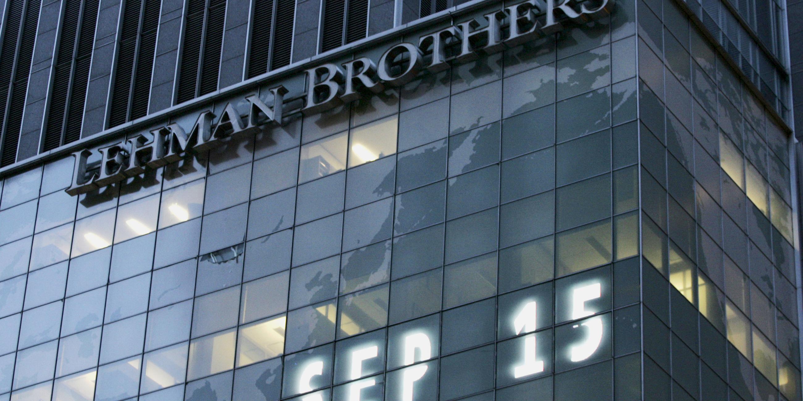 Der Hauptsitz von Lehman Brothers in New York am Times Square.