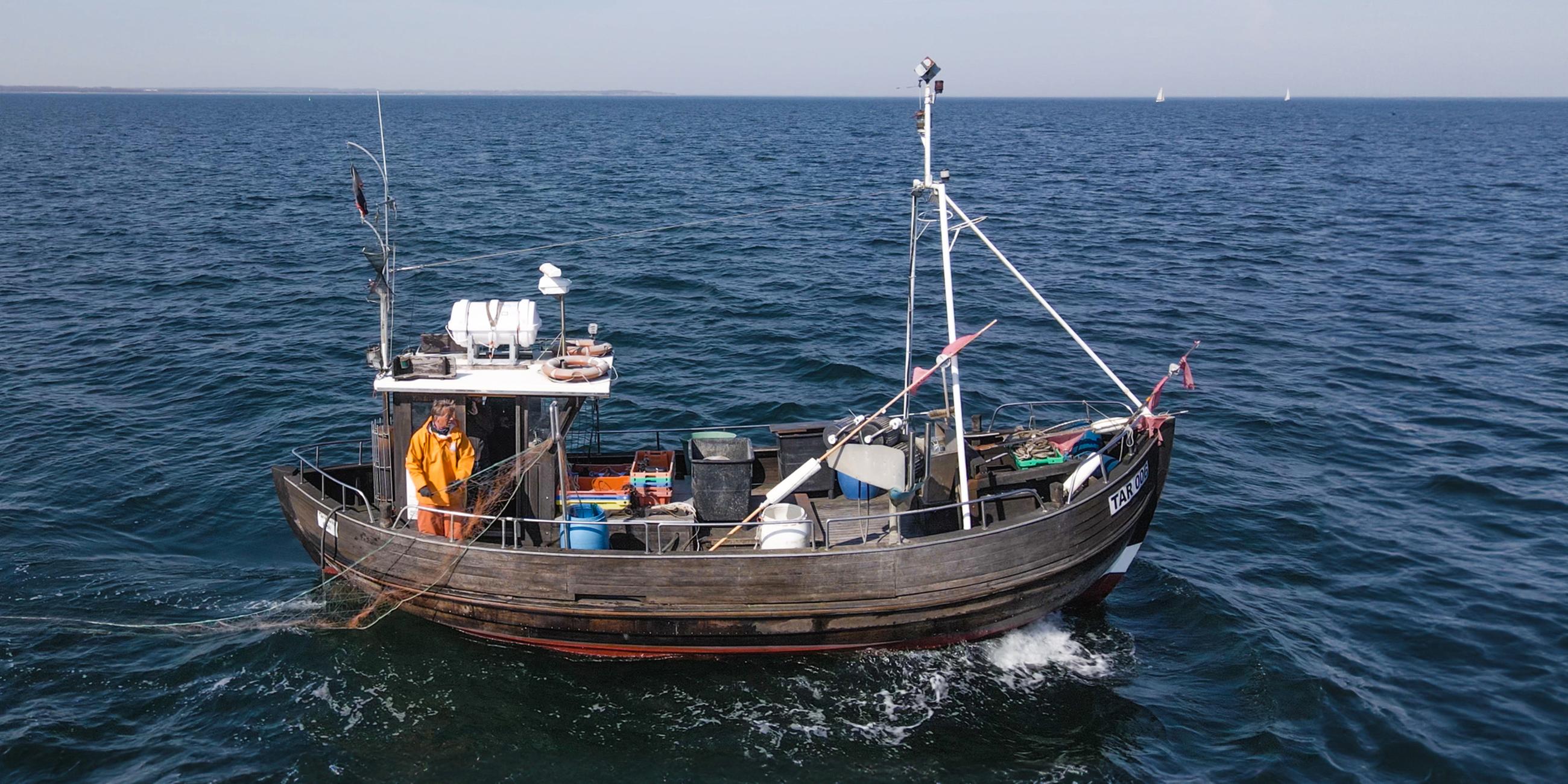 Das Fischerboot von Küstenfischer Uwe Dunkelmann.