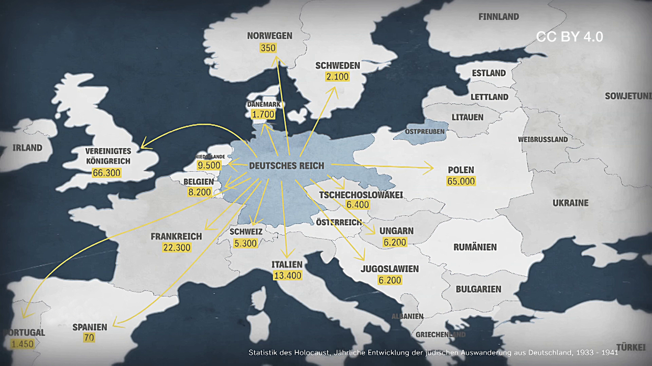Flucht der Juden vor den Nationalsozialisten (Creative Commons) ZDFmediathek