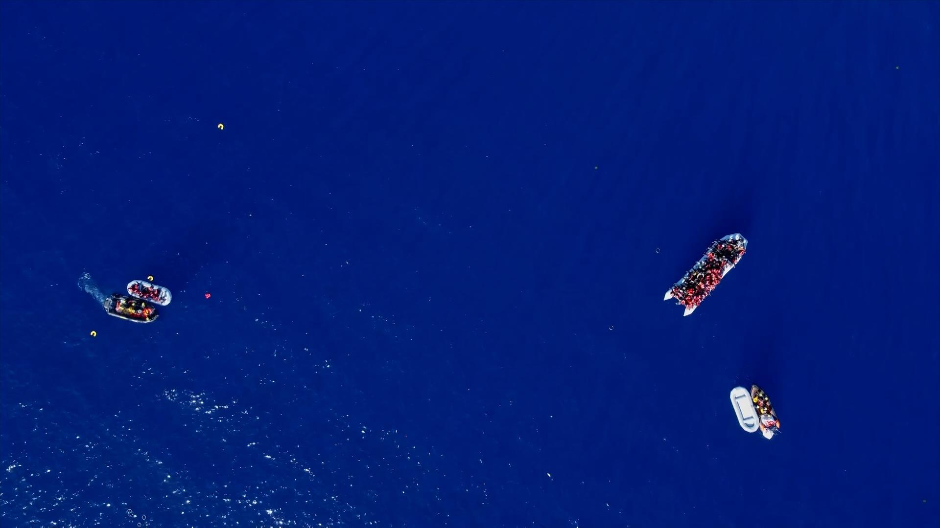 Drei Boote im Mittelmeer