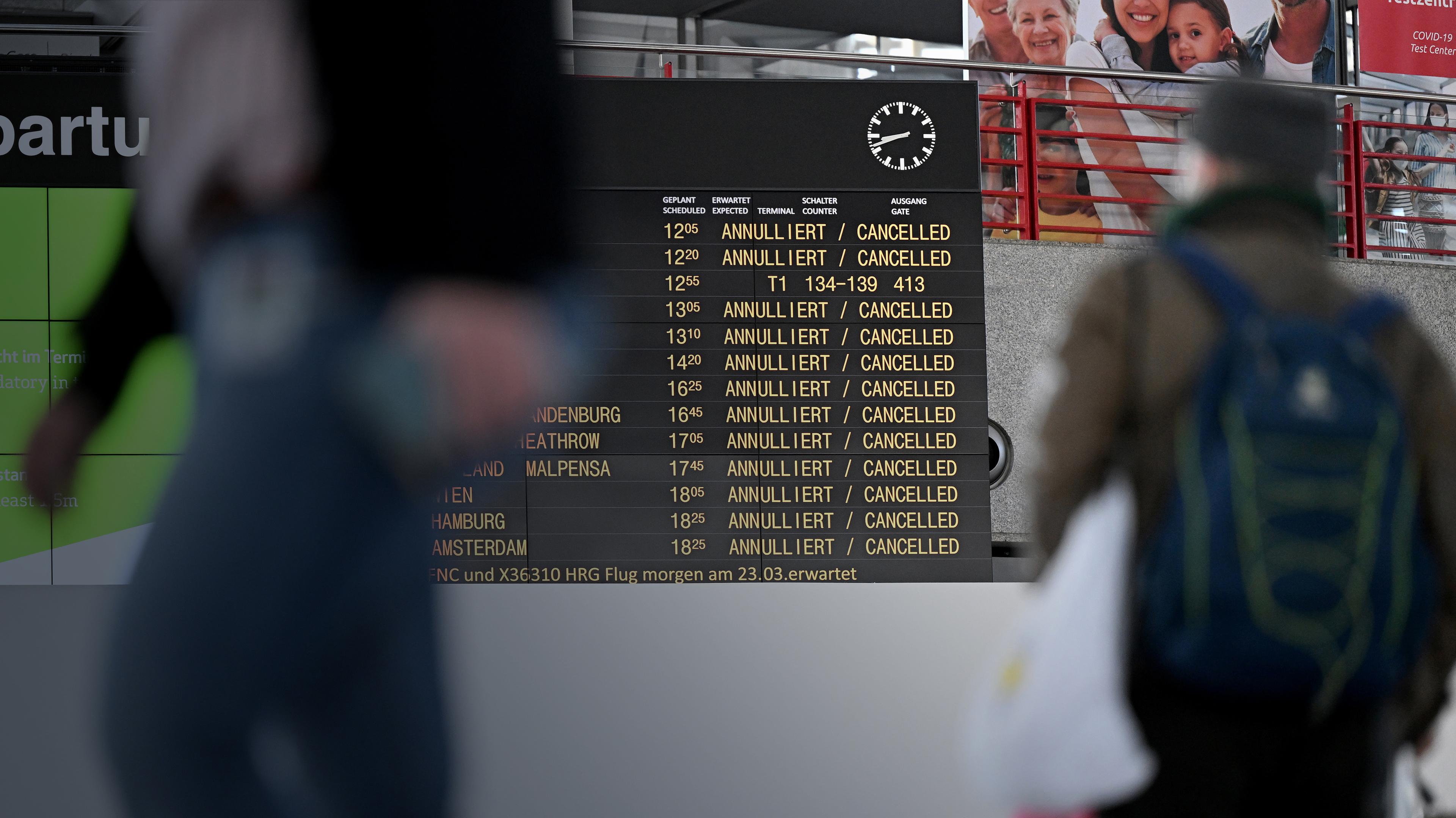 Streik am Flughafen Stuttgart 