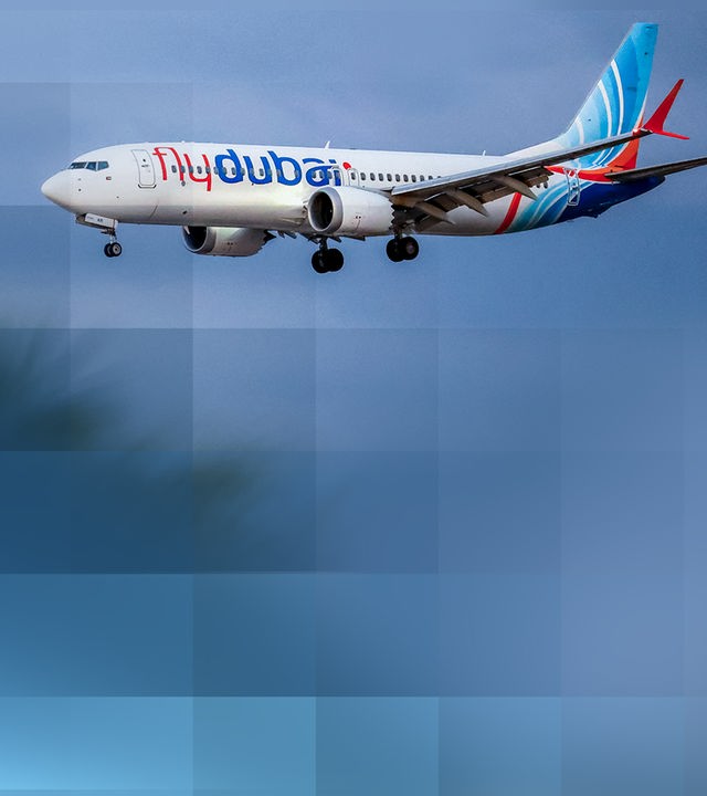 Die Flydubai-Ersatzmaschine, welche die Passagiere nach dem Vorfall im ursprünglichen Flydubai-Flugzeug an ihr Ziel gebracht hat