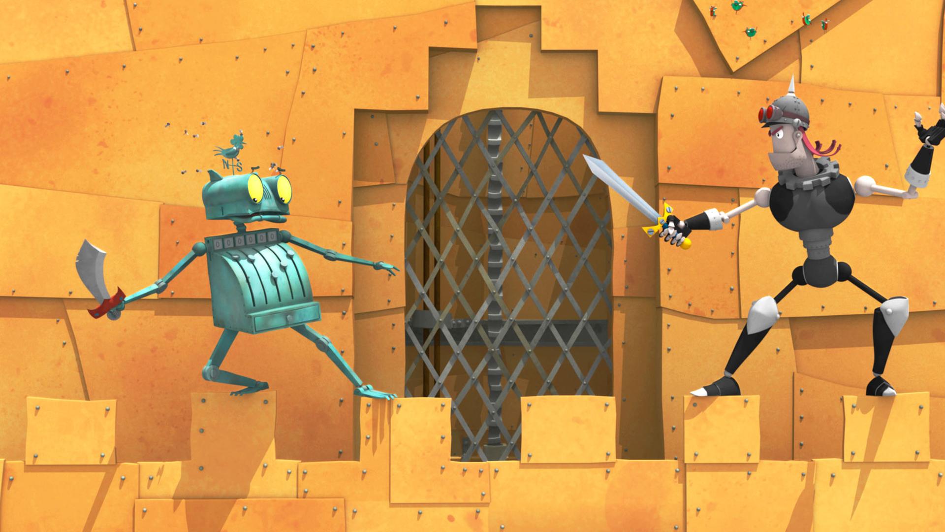 Ritter Rost in Bedrängnis des Barbaren beim Schwertduell!