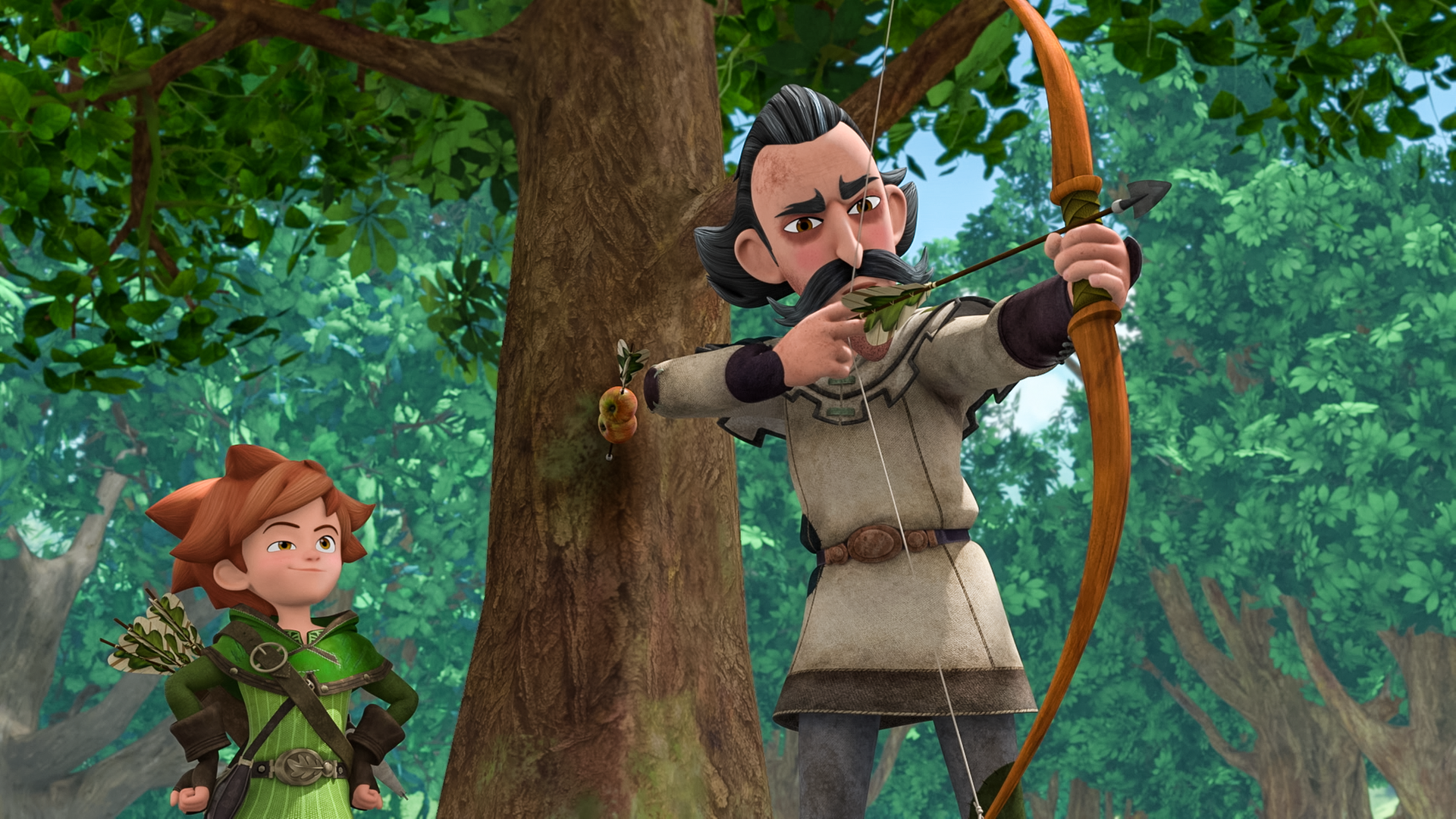 Robin Hoods früherer Mentor Langeland ist zufällig in der Stadt. Er hat Robin alles beigebracht, doch jetzt ist er alt und mutlos geworden.