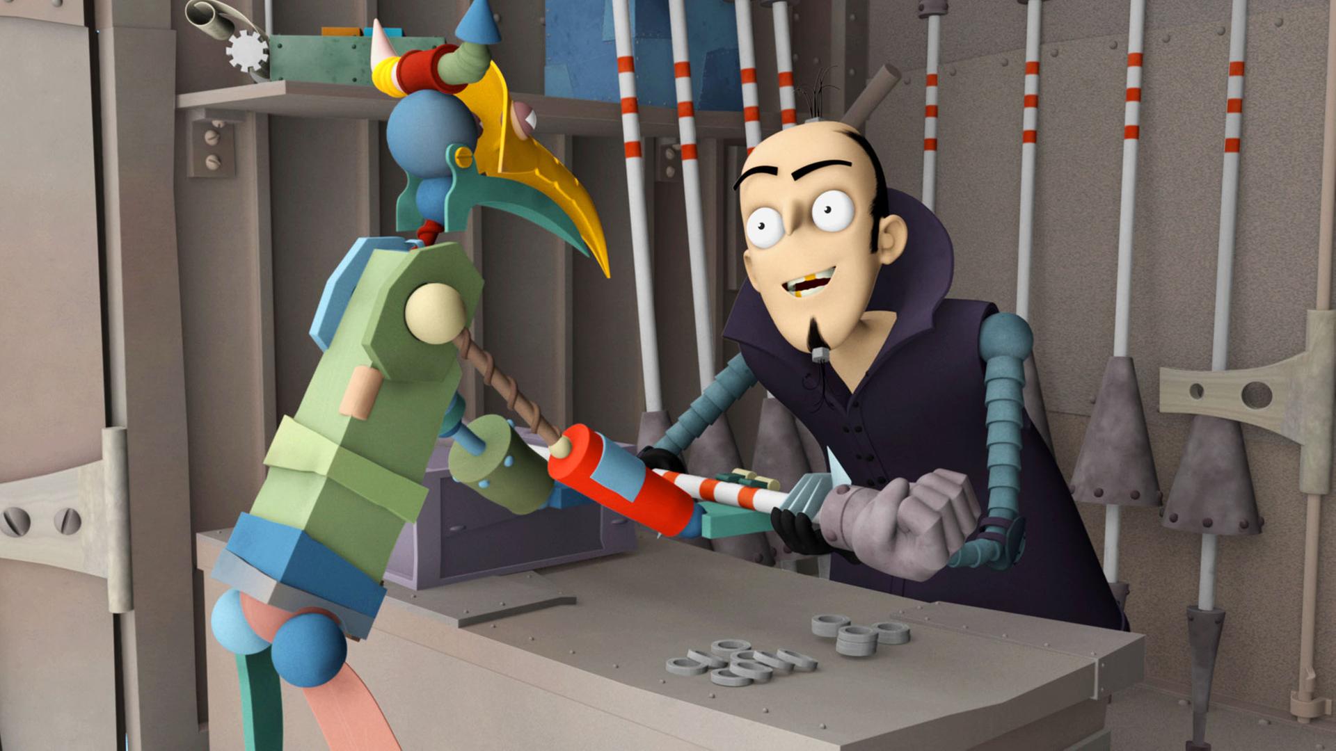 Der Ehrliche Enzo verkauft einem Kunden eine scheinbar gute Lanze.