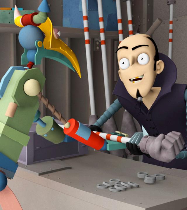 Der Ehrliche Enzo verkauft einem Kunden eine scheinbar gute Lanze.