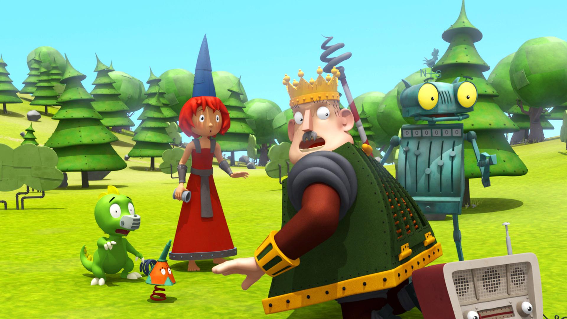 Alle haben Angst vor dem seltsamen Ungetüm. Koks, Prinzessin Bö, der König und sogar Ritter Rost stehen wie erstarrt. 