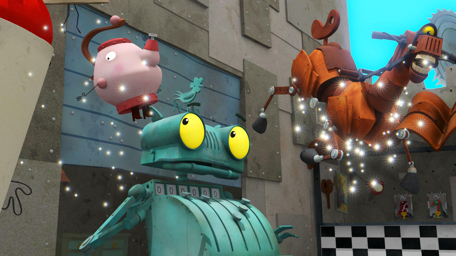 Die Gegenstände rund um Rösti beginnen zu schweben. Sogar Feuerstuhl hebt ab!