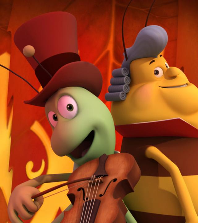 Flip und Elvis rocken Rücken an Rücken die Bühne. Flip wie immer mit seiner Geige in der Hand!