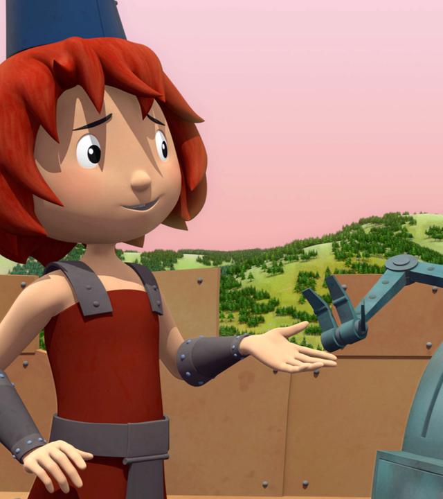 Bö gibt Ritter Rost die Hand.