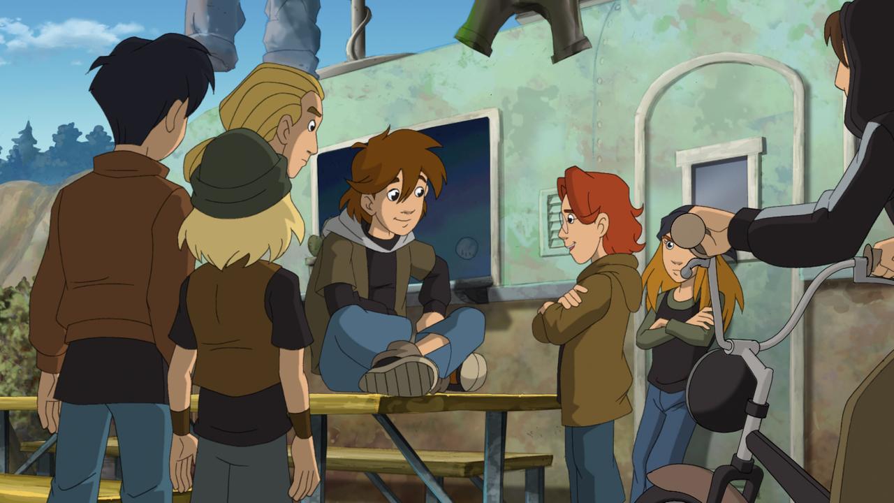 Raban erläutert vor den wilden Kerlen seinen Plan