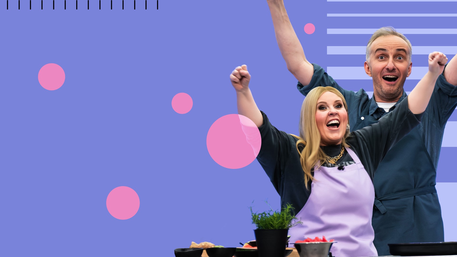 Maite Kelly (links) und Jan Böhmermann (rechts) kochen gemeinsam bei "Böhmi brutzelt"