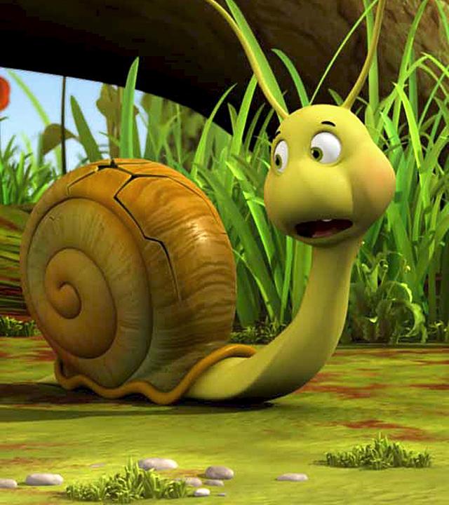 Maja untersucht einen Knacks in Max' Schneckenhaus.