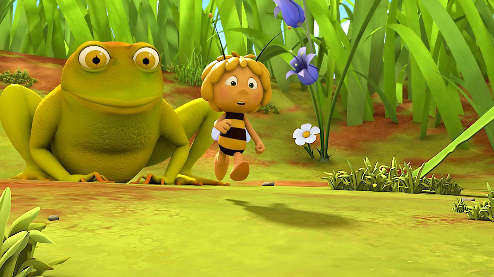 Frosch Theo (links) und Maja (rechts).