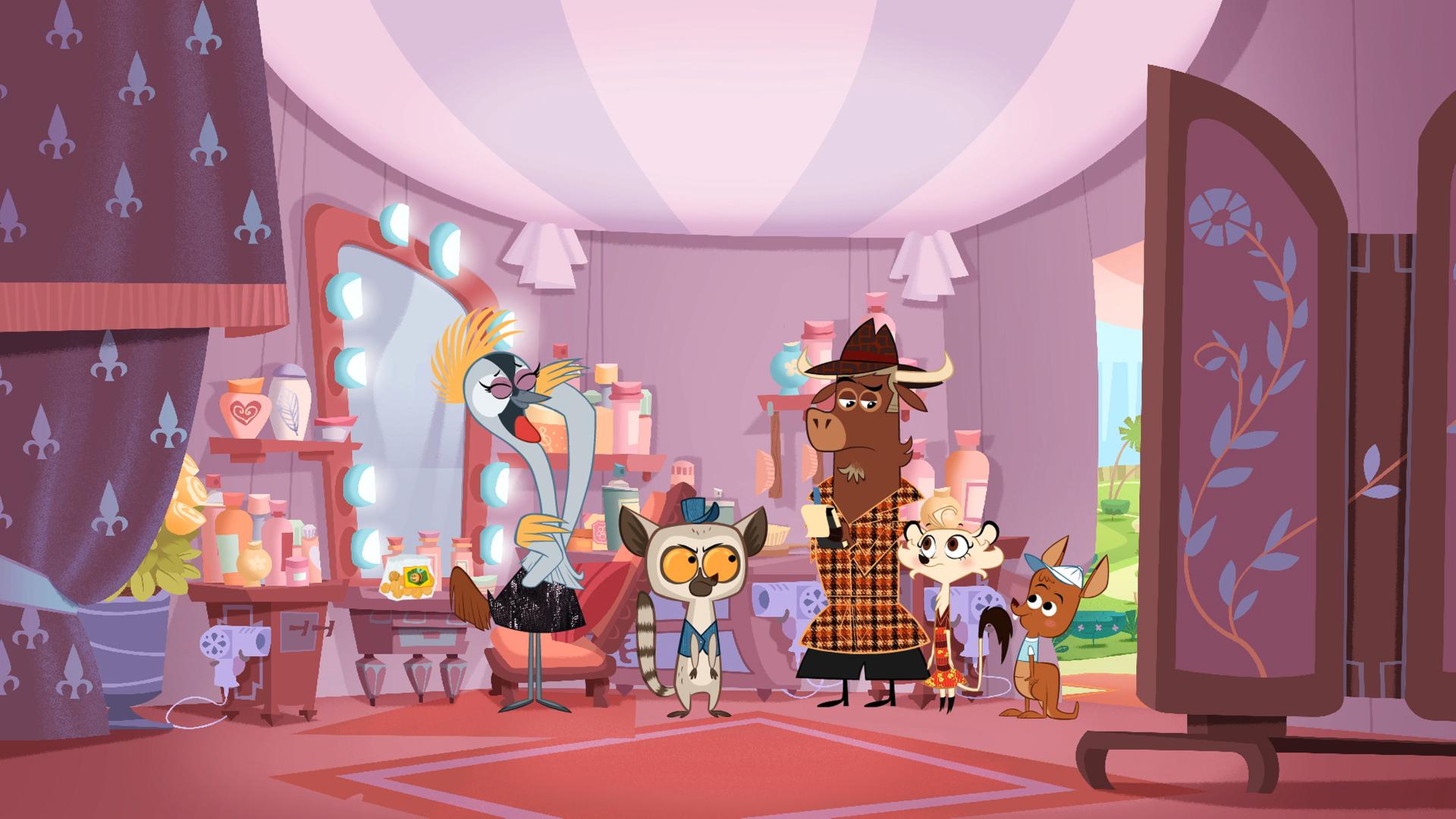 Sherlock Yack und Hermione sind in La Kranichs Zimmer. La Kranich weint und ist traurig, dass sie das Konzert absagen muss. 