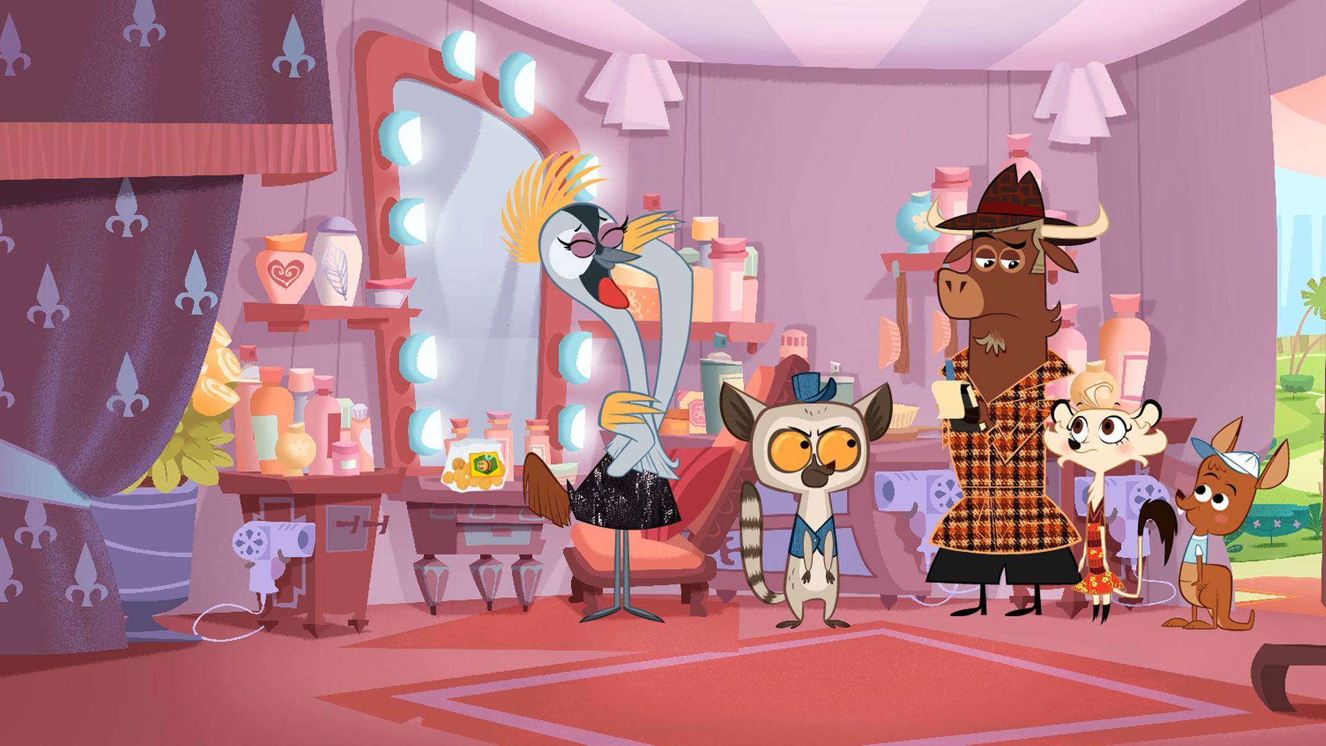 Sherlock Yack und Hermione sind in La Kranichs Zimmer. La Kranich weint und ist traurig, dass sie das Konzert absagen muss. 