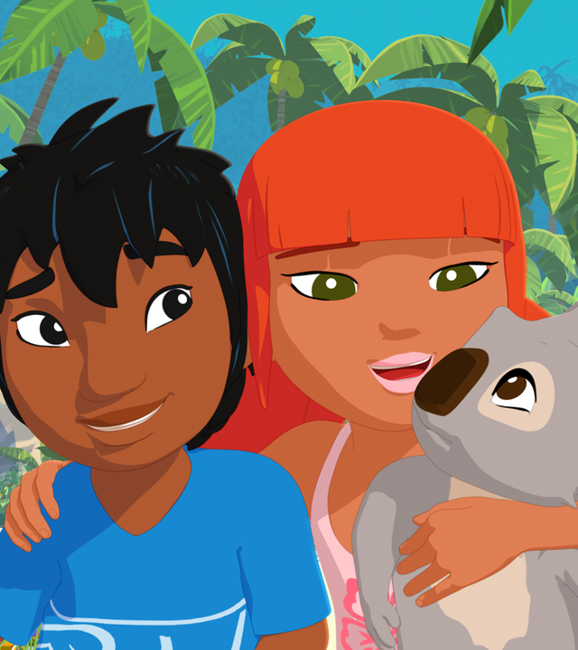 Timeti, ihr Cousin und Koala Raoul.