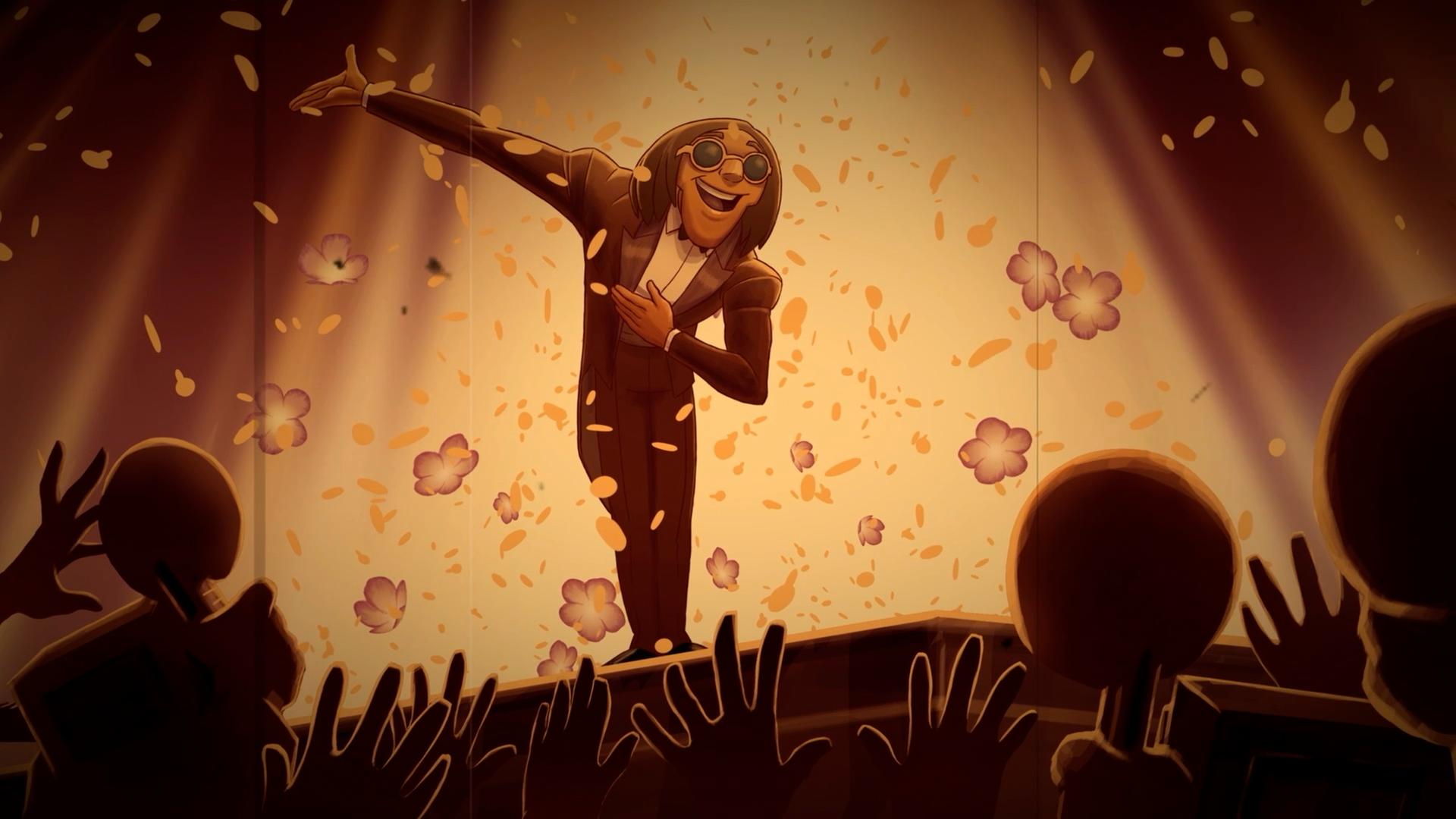 Ramana steht auf einer Bühne und nimmt Applaus entgegen. Er ist noch ganz jung, das Bild schon vergilbt, als er vor Publikum zauberte.