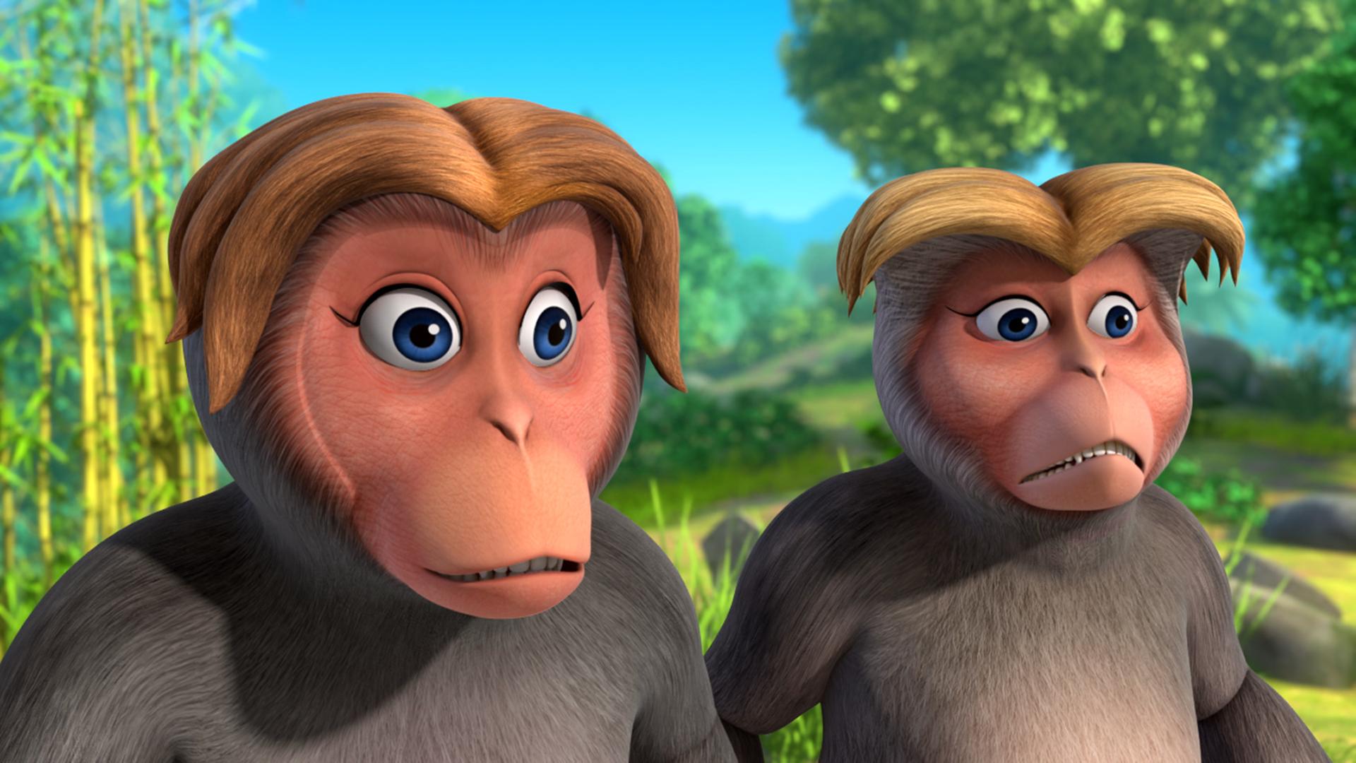 Mera und Mona starren beide geradeaus.