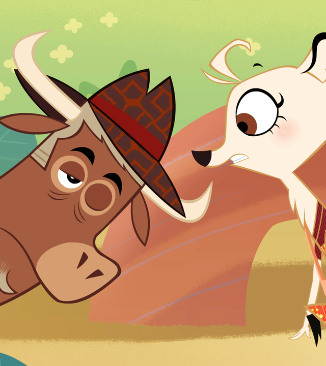 Nur mit Mühe kann Sherlock Yack die Augen offen halten. Hermione steht neben ihm und sieht ihn besorgt an.