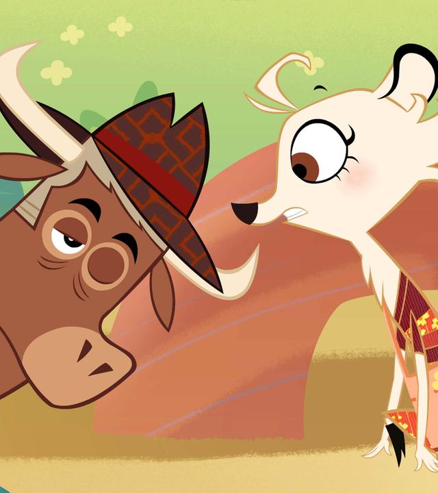 Nur mit Mühe kann Sherlock Yack die Augen offen halten. Hermione steht neben ihm und sieht ihn besorgt an.