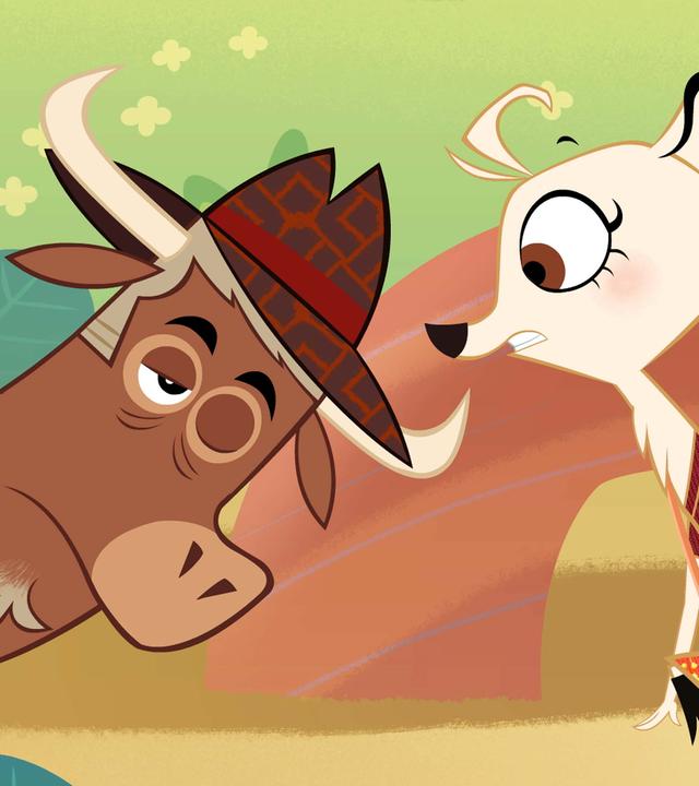 Nur mit Mühe kann Sherlock Yack die Augen offen halten. Hermione steht neben ihm und sieht ihn besorgt an.