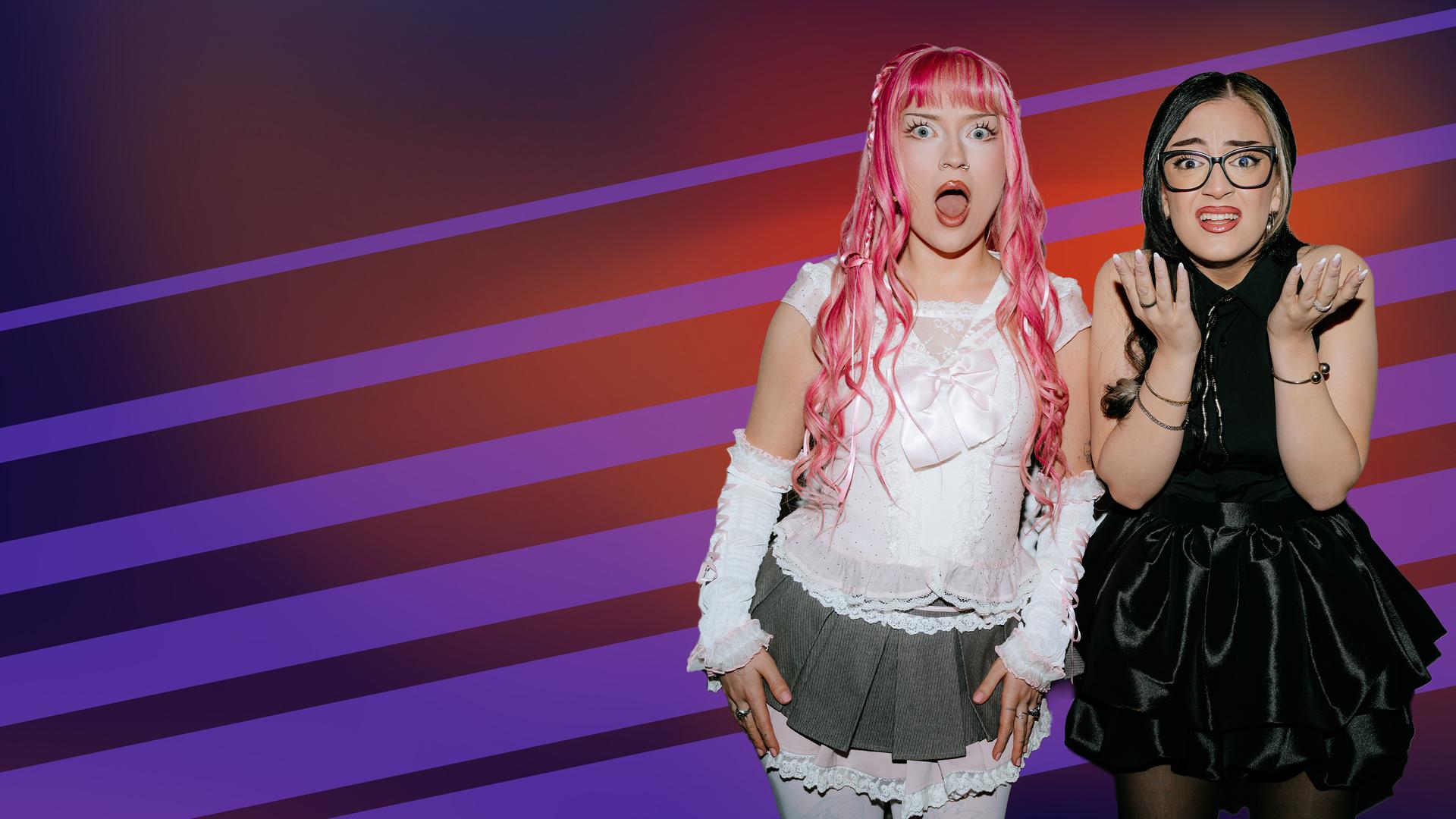 Parshad Esmaeili und Naomi Jon schauen erstaunt.