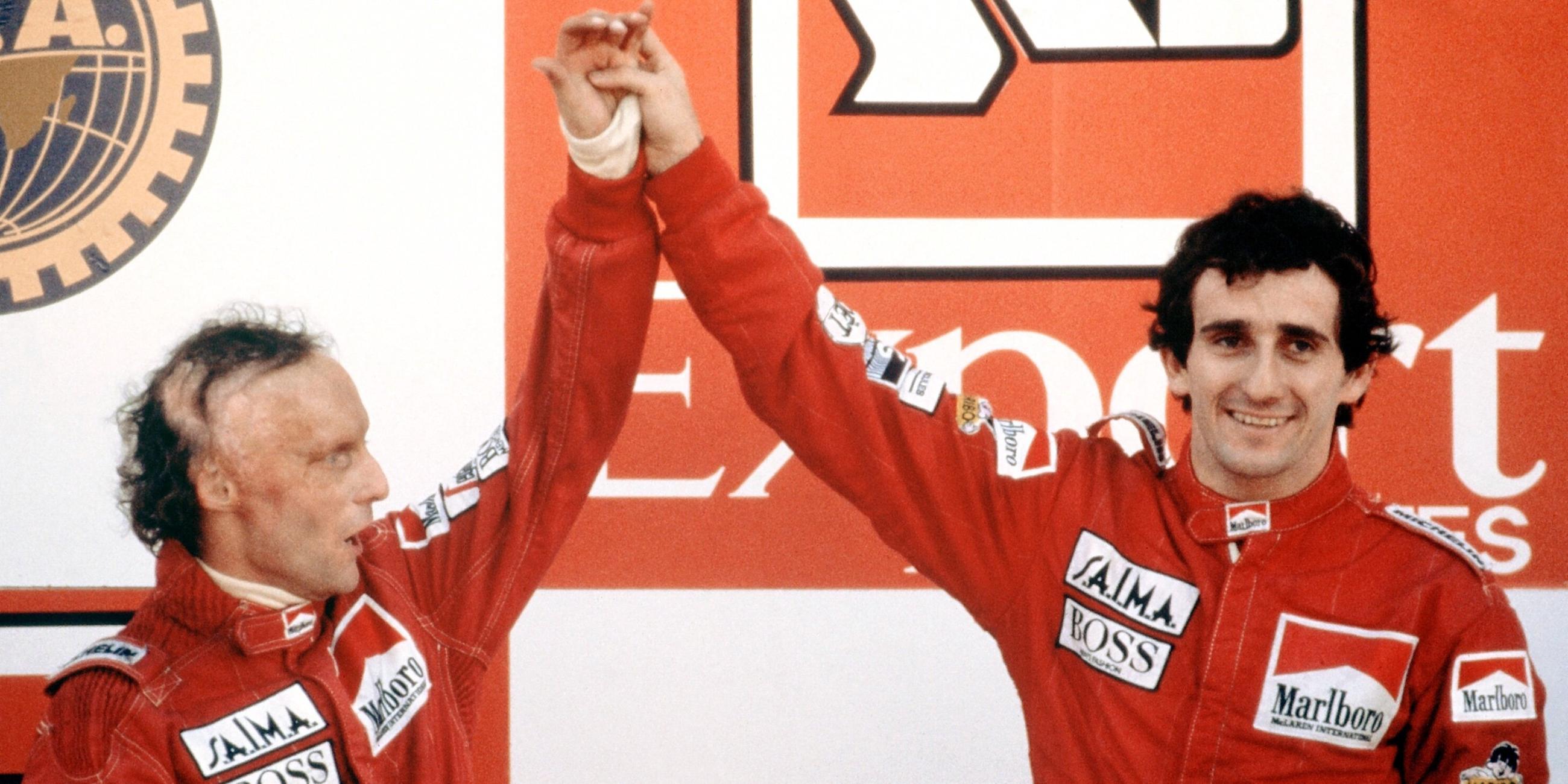 Niki Lauda und Alain Prost