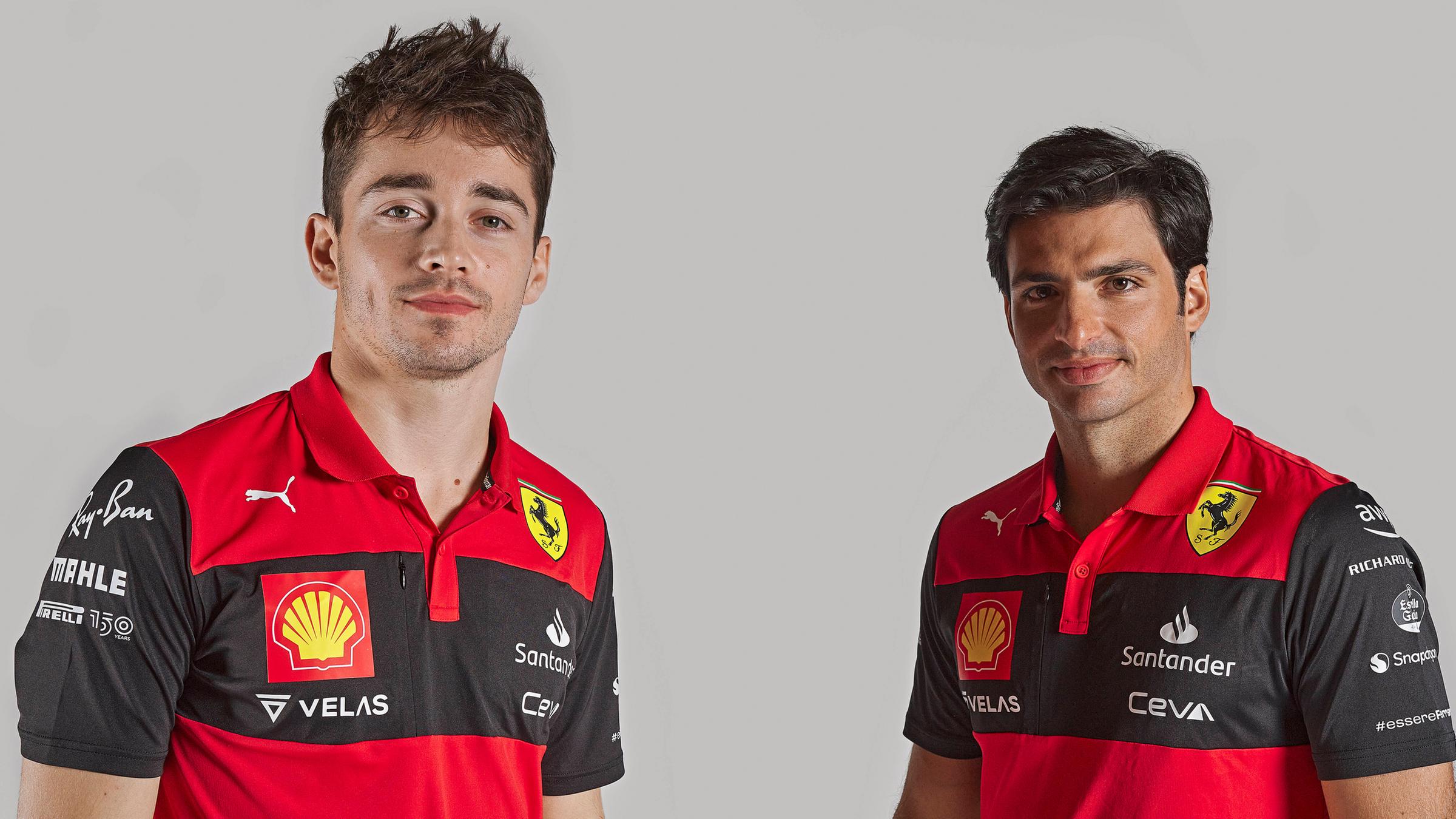 Ferrari drivers Charles Leclerc and Carlos Sainz, 17.02.2022.