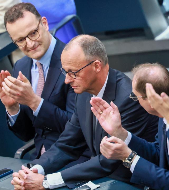 Friedrich Merz nach dem zweiten (erfolgreichen) Wahlgang der Kanzlerwahl