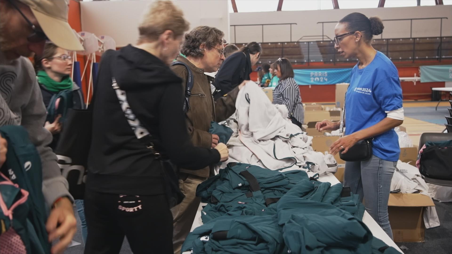 Verkauf von Olympia-Artikeln in Frankreich